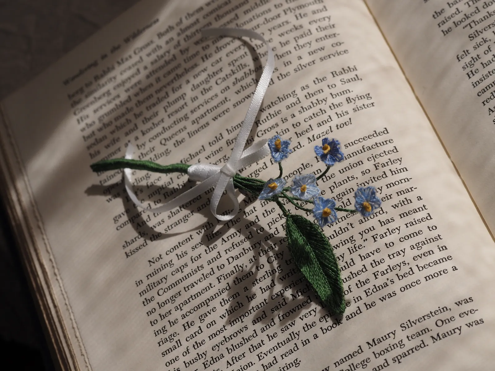 littleni flower ribbon bouquet -forget me not-