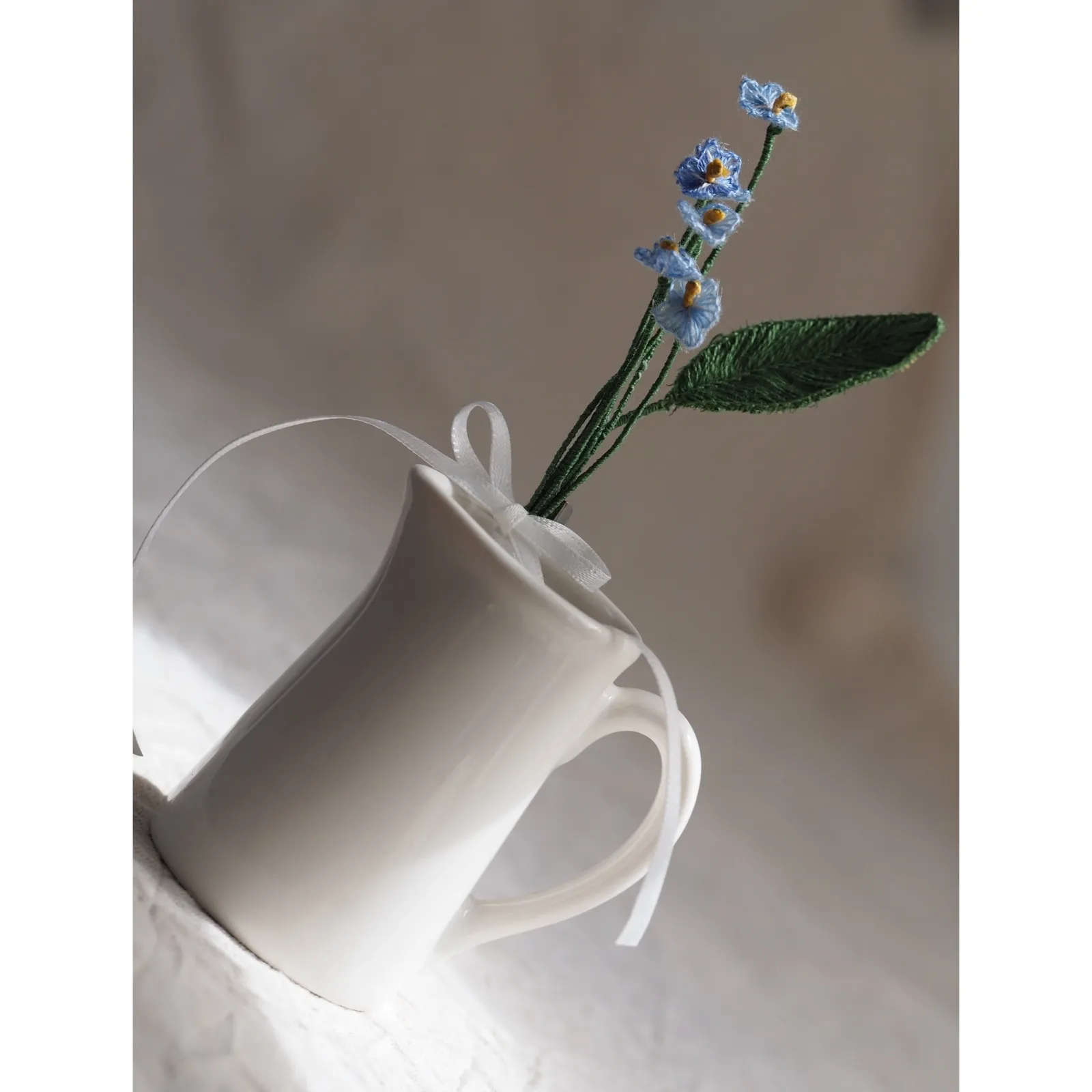 littleni flower ribbon bouquet -forget me not- - 画像 (2)