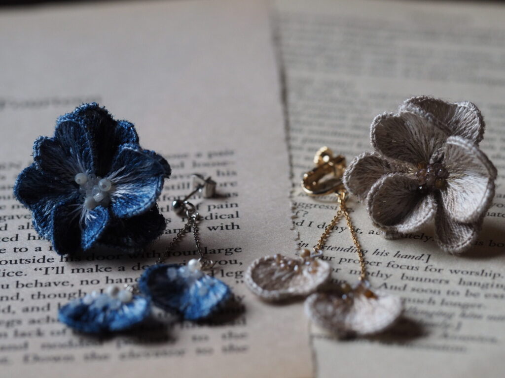 eni no hanaアシンメトリー。花と揺れる花びら。