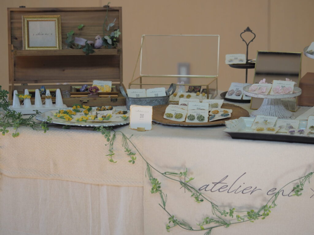 初めてのマルシェ、"いっぽマルシェ"のディスプレイ。