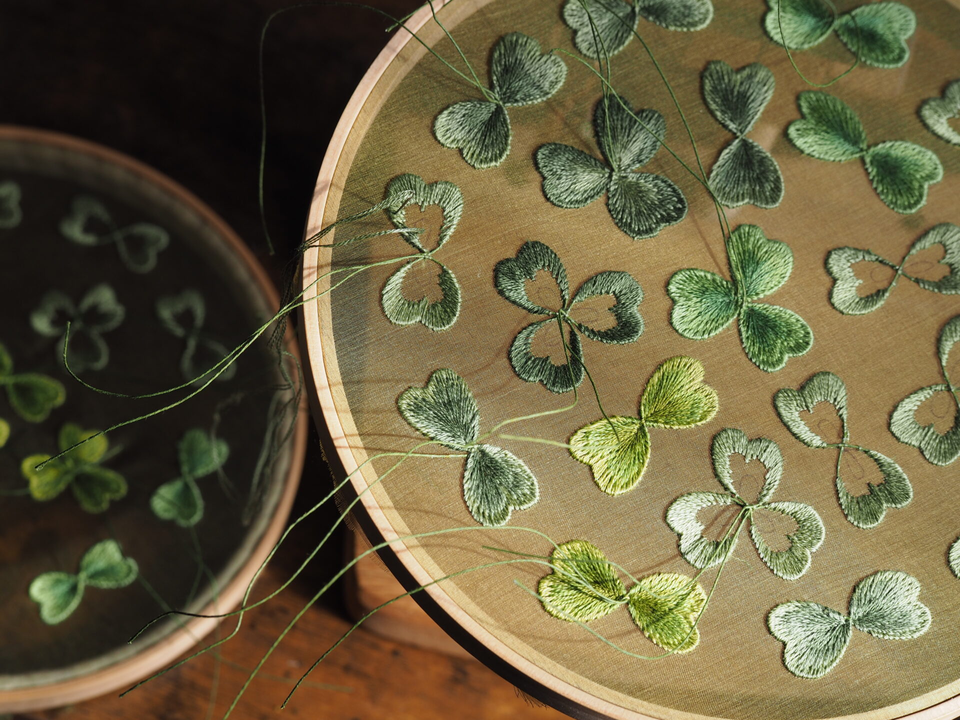 四つ葉のclover製作途中