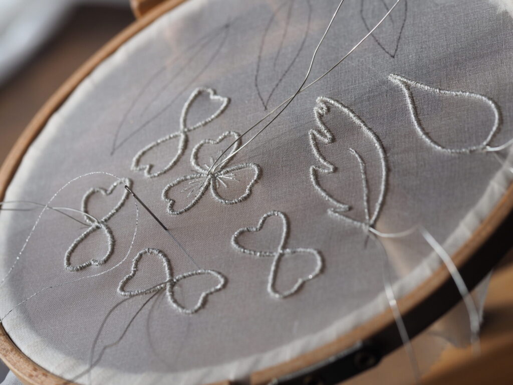 ginのワイヤーワーク中。