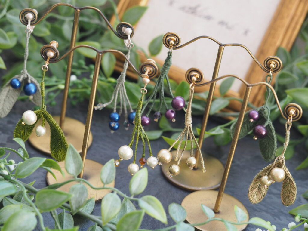 koeda×コットンパール×ディスプレイホルダー。