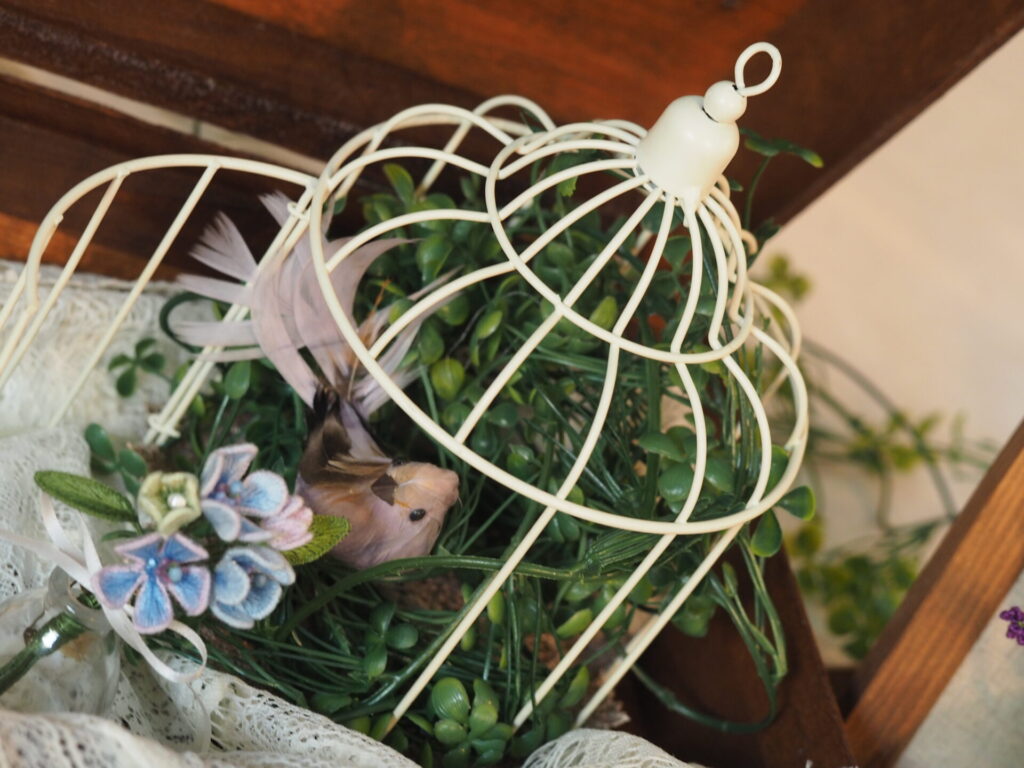 バードハウス×blue star bouquet brooch。