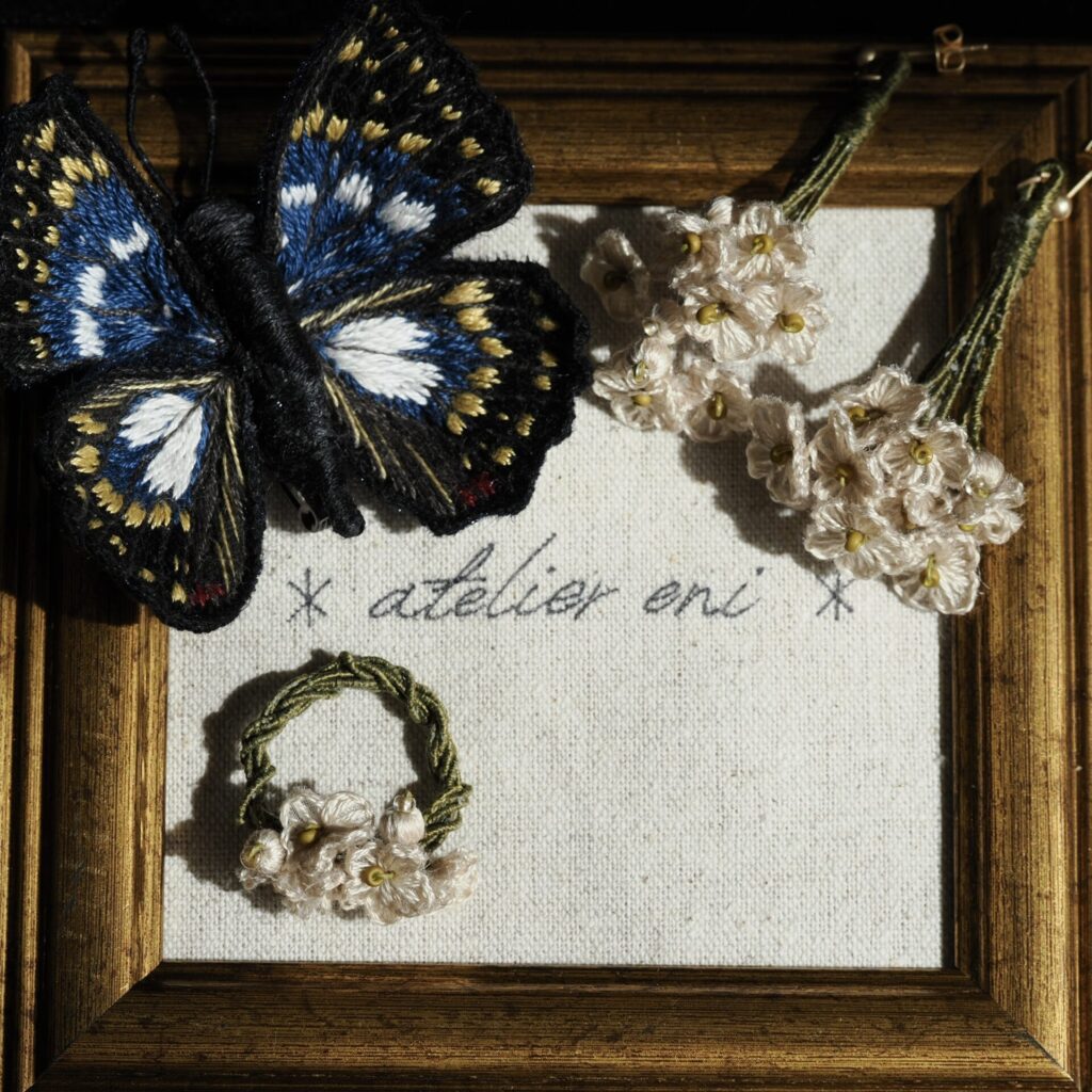 kasumi beige×∗atelier eni∗額×オオムラサキ。