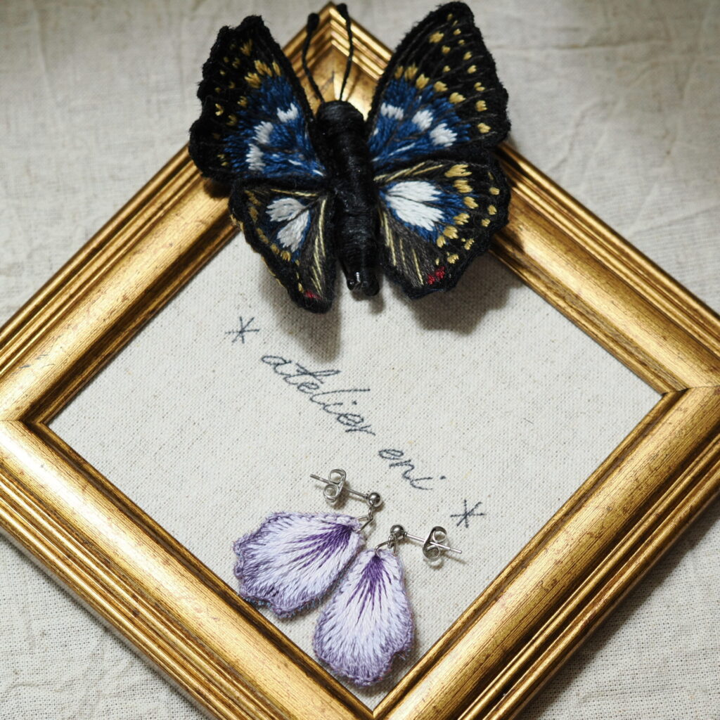 ∗atelier eni∗額×オオムラサキ×hirari purple。