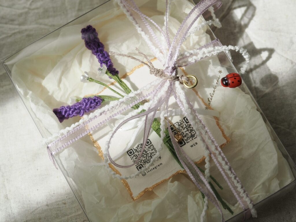lavender ラッピング。